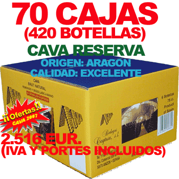 Cava Reserva Monasterio de Veruela , 70 Cajas, 420 unidades